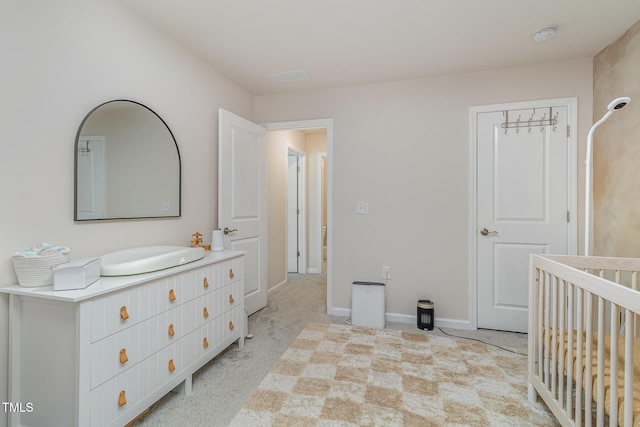 3019 Newfields Pl, Durham, NC 27703 - bedroom featuring light carpet and baseboards