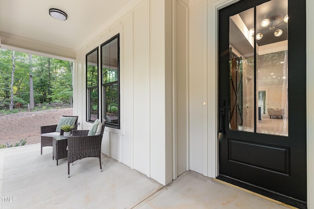 3714 Ode Turner Rd, Hillsborough, NC 27278 - property entrance with board and batten siding and a porch