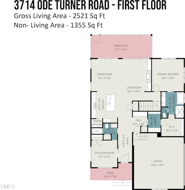 3714 Ode Turner Rd, Hillsborough, NC 27278 - view of property floor plan