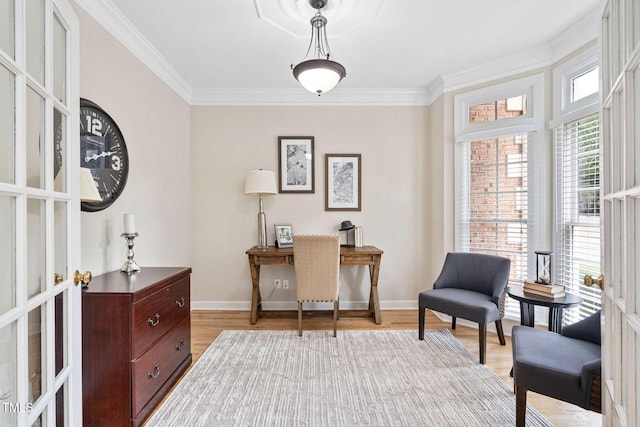 100 Beraneak Ln, Cary, NC 27519 - office space with ornamental molding and light wood-type flooring