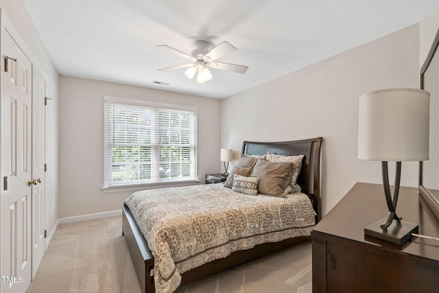 100 Beraneak Ln, Cary, NC 27519 - bedroom with light colored carpet and a ceiling fan