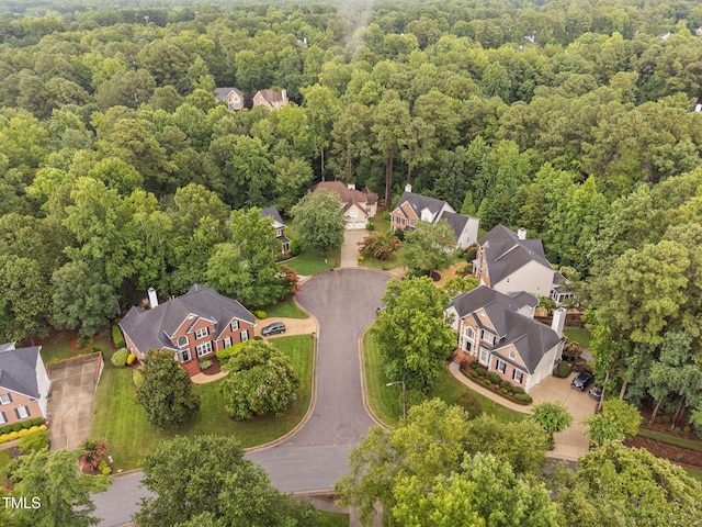 100 Beraneak Ln, Cary, NC 27519 - aerial overview of property's location featuring a heavily wooded area and nearby suburban area