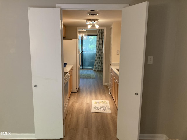 3082 Colony Rd Unit A, Durham, NC 27705 - hall featuring light wood-style flooring