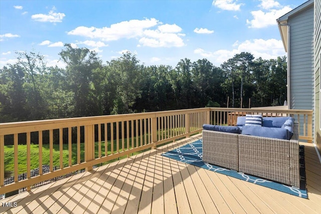 1035 Brownsmith Dr, Apex, NC 27502 - deck featuring an outdoor living space