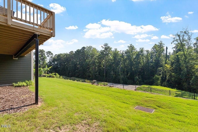 1035 Brownsmith Dr, Apex, NC 27502 - view of yard featuring a wooden deck