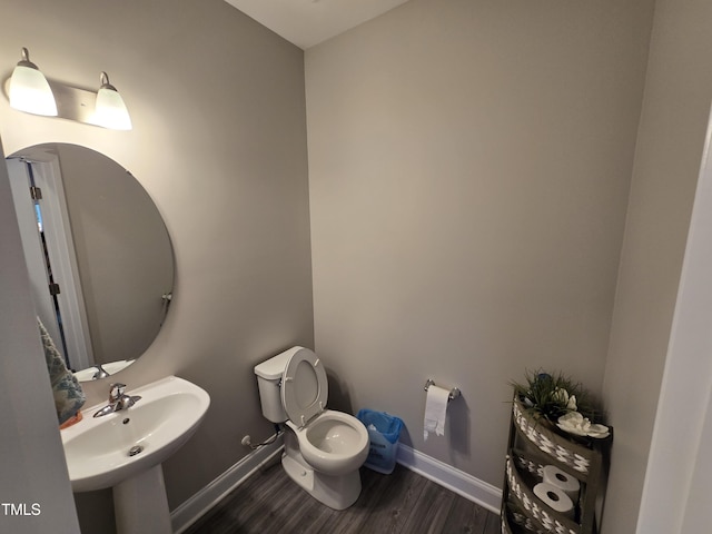 808 Heartpine Dr, Mebane, NC 27302 - bathroom with toilet and wood finished floors