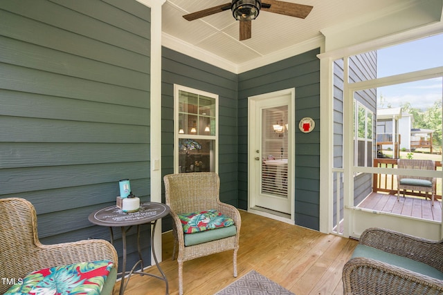 121 Roundrock Ln, Sanford, NC 27330 - view of patio with a ceiling fan