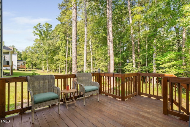 121 Roundrock Ln, Sanford, NC 27330 - view of wooden terrace