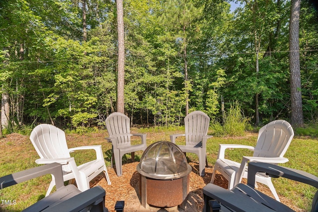 121 Roundrock Ln, Sanford, NC 27330 - view of patio / terrace with a fire pit