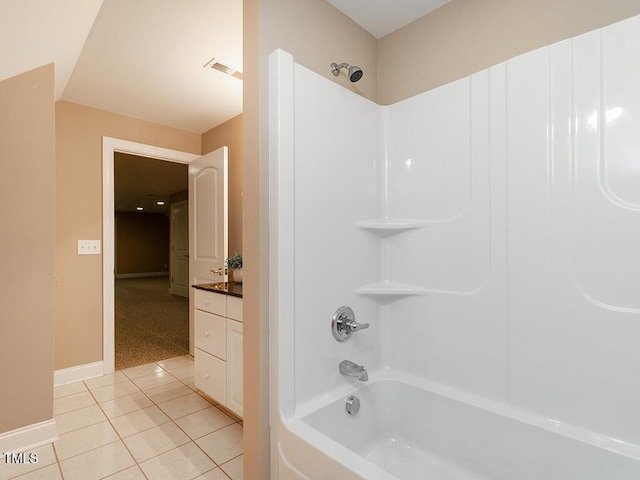 6843 Sawyer Rd, Liberty, NC 27298 - bathroom featuring tub / shower combination and tile patterned floors