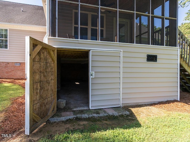 6843 Sawyer Rd, Liberty, NC 27298 - view of outdoor structure with a sunroom