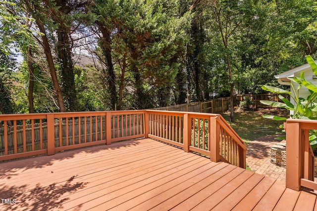 2912 Enson Pl, Raleigh, NC 27603 - wooden deck featuring a fenced backyard