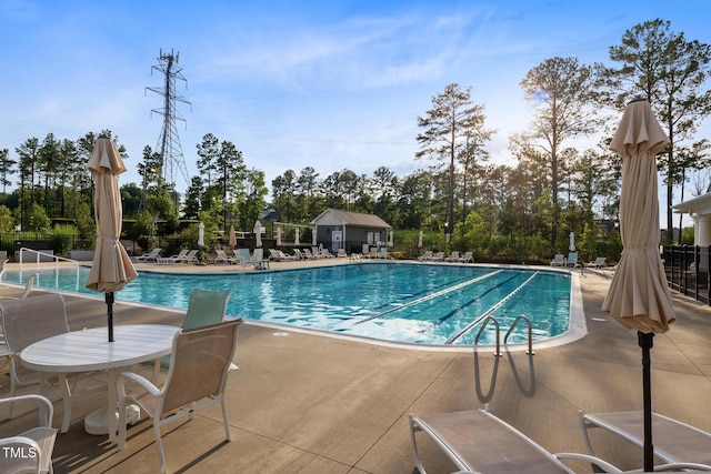 1003 Branwell Dr, Durham, NC 27703 - community pool with a patio
