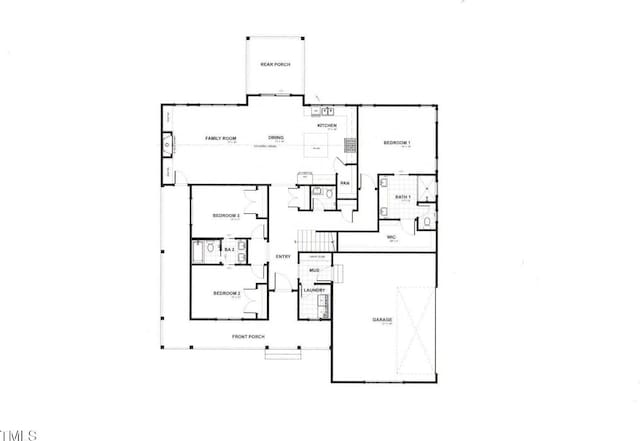 2830 Creek Point Rd, Graham, NC 27253 - view of home floor plan
