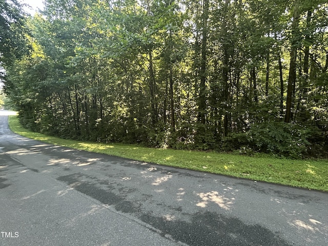 2830 Creek Point Rd, Graham, NC 27253 - view of asphalt street featuring a forest view