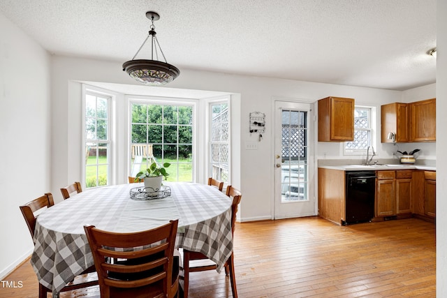 405 E Maple Ave, Holly Springs, NC 27540 - dining space with a textured ceiling and light wood finished floors