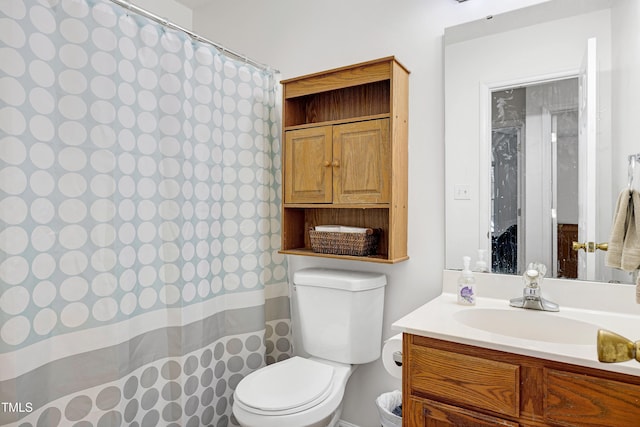 405 E Maple Ave, Holly Springs, NC 27540 - bathroom with vanity and a shower with curtain
