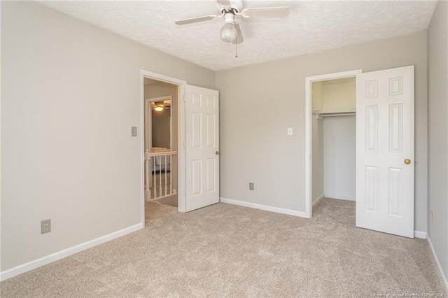 3516 Worley St, Fayetteville, NC 28311 - unfurnished bedroom with carpet floors, a textured ceiling, a closet, and a ceiling fan