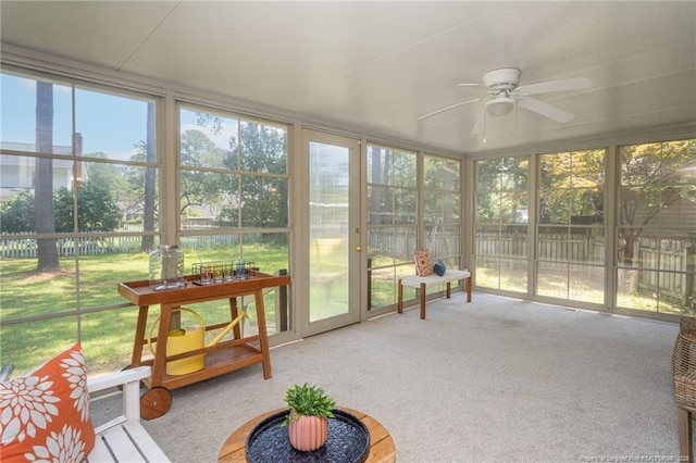3516 Worley St, Fayetteville, NC 28311 - sunroom / solarium with a ceiling fan and healthy amount of natural light