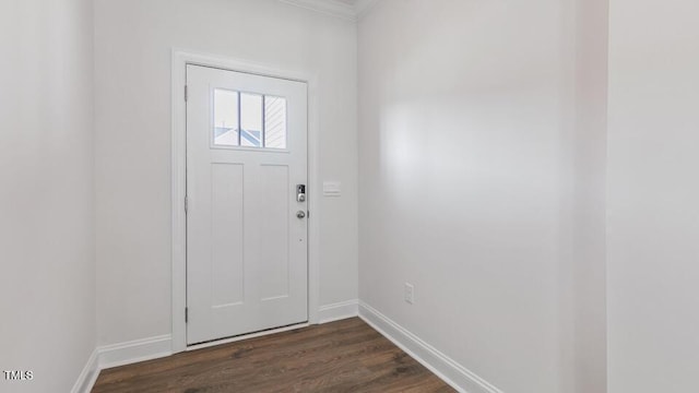 2304 Sugar Cone Way, Fuquay Varina, NC 27526 - entryway featuring dark wood-type flooring and ornamental molding