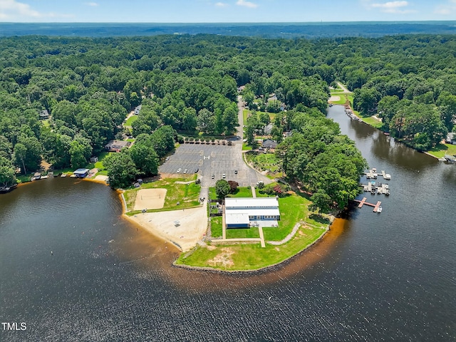 116 Seminole Dr, Louisburg, NC 27549 - drone / aerial view of a heavily wooded area and a large body of water