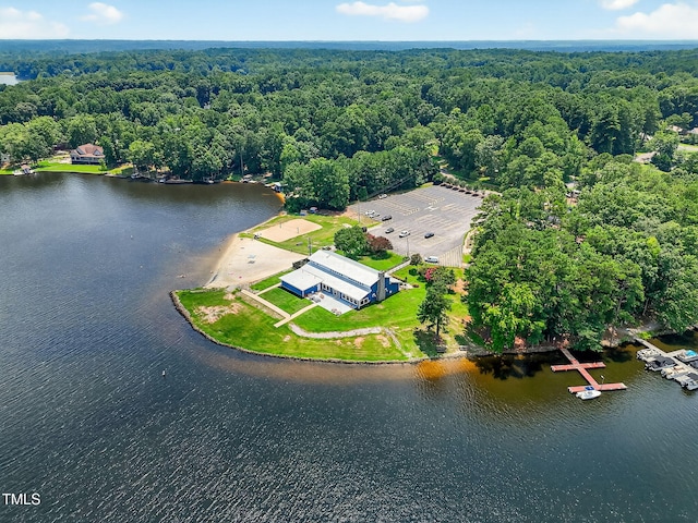 116 Seminole Dr, Louisburg, NC 27549 - drone / aerial view of a heavily wooded area and a large body of water