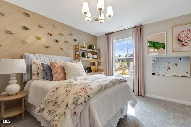 3010 Shady Sage Way Lot 15, Apex, NC 27523 - bedroom with a chandelier and carpet
