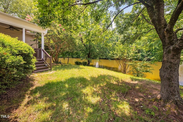 316 Boltstone Ct, Cary, NC 27513 - view of yard featuring ceiling fan