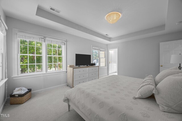 513 Moultonboro Ave, Wake Forest, NC 27587 - carpeted bedroom featuring a tray ceiling and baseboards