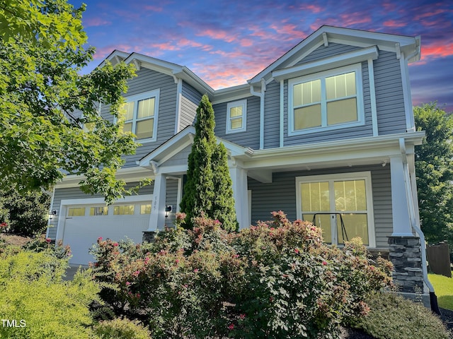 505 Poplar St, Durham, NC 27703 - view of front of home with a porch and a garage