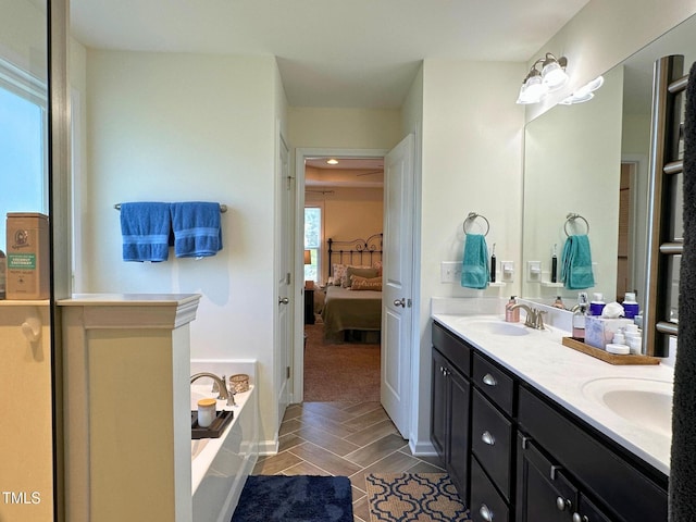 505 Poplar St, Durham, NC 27703 - full bathroom with ensuite bathroom, double vanity, and a bath