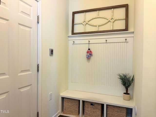 505 Poplar St, Durham, NC 27703 - mudroom featuring baseboards