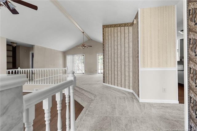 116 Bledsoe St, Hope Mills, NC 28348 - hall with an upstairs landing and carpet flooring
