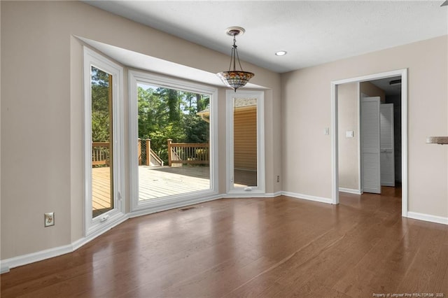 116 Bledsoe St, Hope Mills, NC 28348 - unfurnished dining area featuring wood finished floors and recessed lighting