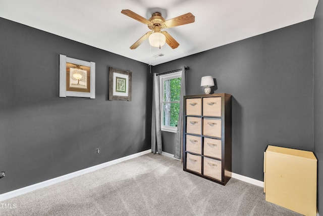 350 Amherst Creek Dr, Wake Forest, NC 27587 - unfurnished bedroom with carpet floors and a ceiling fan