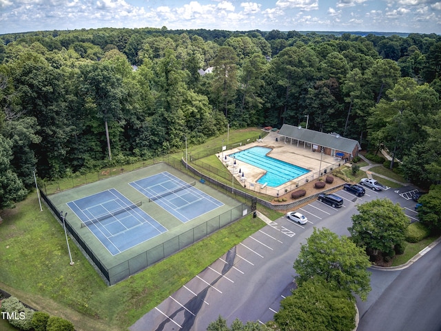 350 Amherst Creek Dr, Wake Forest, NC 27587 - aerial view of a heavily wooded area
