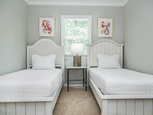 3009 Omah St, Durham, NC 27705 - carpeted bedroom with crown molding