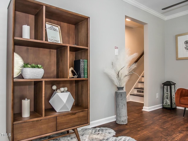 3009 Omah St, Durham, NC 27705 - detailed view of wood finished floors and crown molding