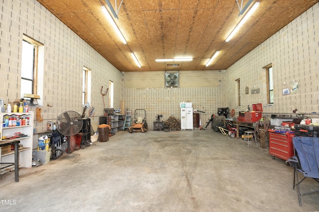 205 N Raleigh Farms Rd, Youngsville, NC 27596 - garage with a workshop area
