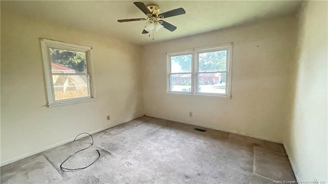 1034CRAYTONCIRCLE Crayton Cir, Fayetteville, NC 28314 - carpeted spare room featuring healthy amount of natural light and ceiling fan