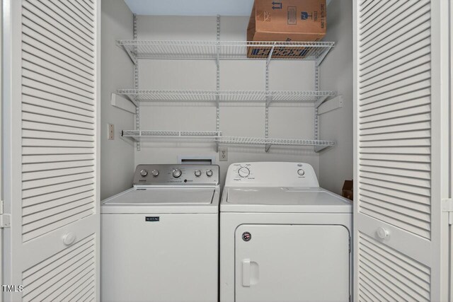 10 Tarawa Ter, Durham, NC 27705 - washroom featuring washing machine and clothes dryer