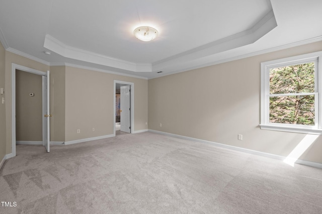 202 Bridewell Ct, Cary, NC 27518 - unfurnished bedroom featuring a raised ceiling, ornamental molding, and carpet floors