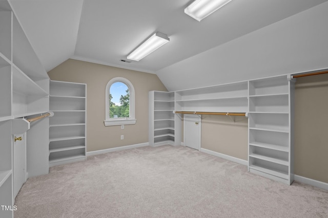 202 Bridewell Ct, Cary, NC 27518 - walk in closet featuring lofted ceiling and carpet