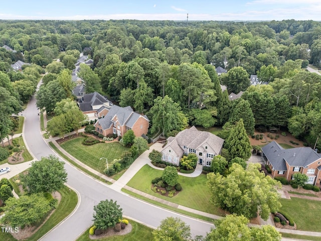 202 Bridewell Ct, Cary, NC 27518 - aerial view of residential area with a forest