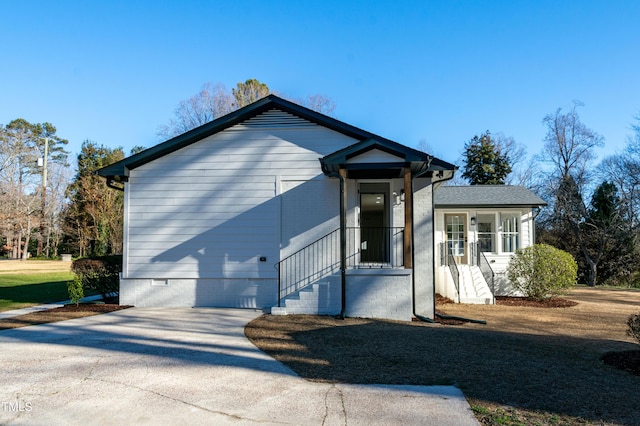 5920 Holly Dr, Raleigh, NC 27616 - view of side of property featuring crawl space