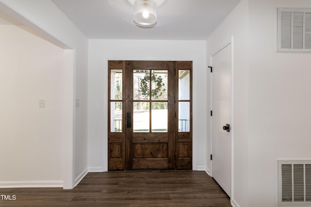 5920 Holly Dr, Raleigh, NC 27616 - entrance foyer with dark wood-style floors