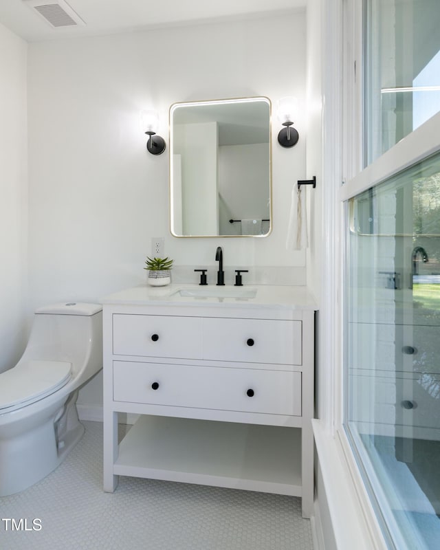 5920 Holly Dr, Raleigh, NC 27616 - bathroom with vanity and an enclosed shower