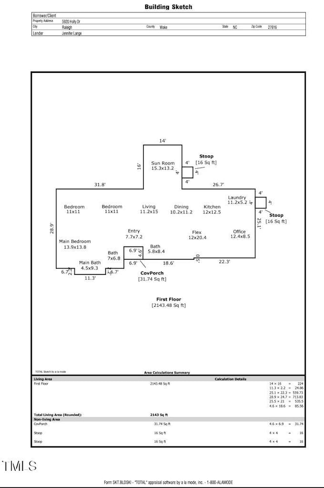 5920 Holly Dr, Raleigh, NC 27616 - view of home floor plan