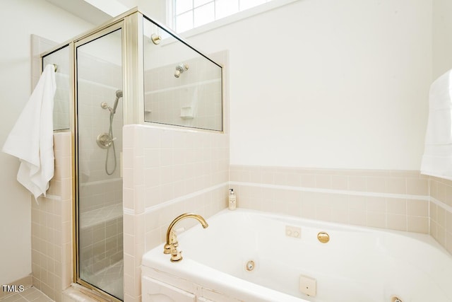 2054 Carriage Way, Chapel Hill, NC 27517 - full bathroom with a stall shower and a jetted tub
