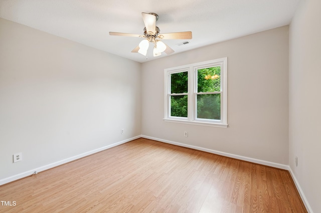3405 E Jameson Rd, Raleigh, NC 27604 - empty room with wood finished floors and ceiling fan